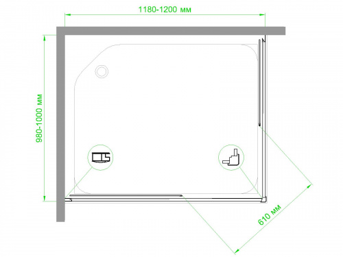 Душевой уголок Royal Bath RB HPD-C 120х100х185 (матовое) фото 4