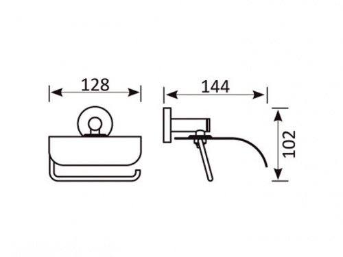 Держатель туалетной бумаги RBE521 фото 2