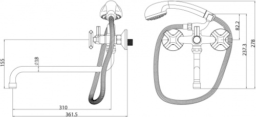 Смеситель для ванны Lemark Promotion (LM6051C) фото 3