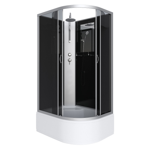 Душевая кабина Niagara NG-2510-14LBKT (1200х800х2100-2400) высокий поддон(40см) стекло ТОНИРОВАННОЕ 4 места фото 2