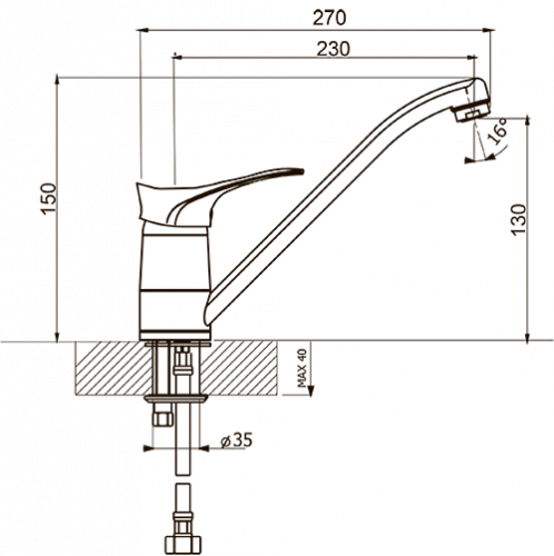 Смеситель Florentina «FL-01»  фото 2