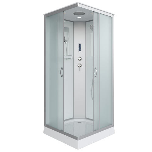 Душевая кабина Niagara NG-1101-14P (900х900х2150) низкий поддон(13см) стекло МАТОВОЕ 3 места с полкой фото 2