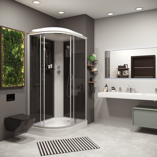 Душевая кабина Niagara NG-3512-14R (1200х800х2150) низкий поддон(13см) стекло ТОНИРОВАННОЕ 3 места фото 3