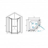 Душевой уголок RGW VI-81 Прозрачное 900x900