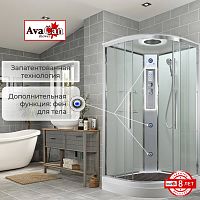 Душевая кабина AvaCan EM2080LEDT прозрачная
