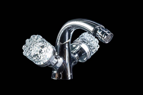 Смеситель для биде CRYSTAL Хром (двуручковый)