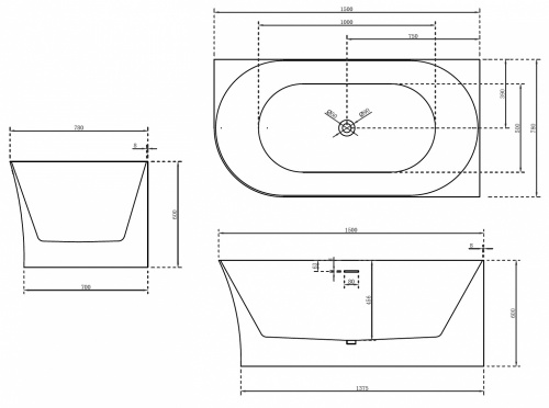 Акриловая ванна ABBER AB9258-1.5 R фото 5