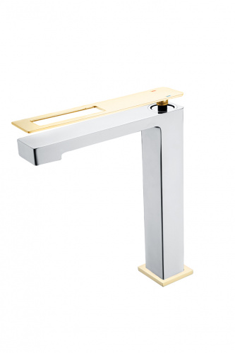 Смеситель Q для умыв. выс. ChromeGold