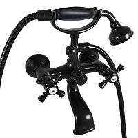 MK359.5/2CMAT MORAVA - смеситель классический для ванны с душем, ЧЕРНЫЙ МАТОВЫЙ RAV Slezak