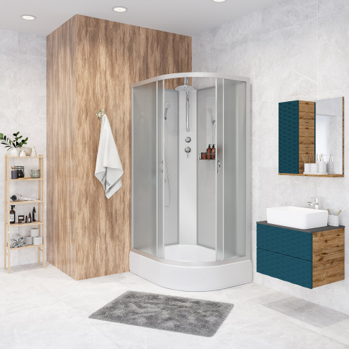 Душевая кабина Niagara NG-33294-14LBKT (1200х900х2100-2400) средний поддон (26см) стекло МАТОВОЕ 4 места фото 3