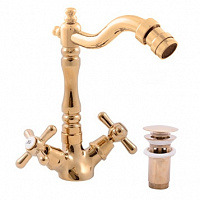 MK121.5/9Z MORAVA RETRO - смеситель классический для биде, CLICK-CLACK, ЦВЕТ ЗОЛОТО RAV Slezak