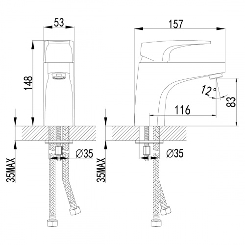 Смеситель для раковины Lemark Shift (LM4306C) фото 4