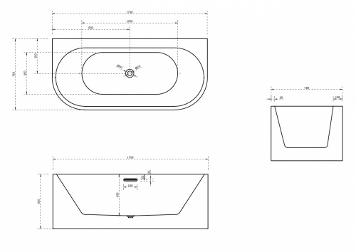 Акриловая ванна ABBER AB9310 фото 6
