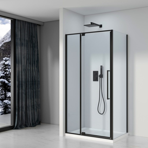 Душевое ограждение Black & White S812 BC 90х90 фото 2