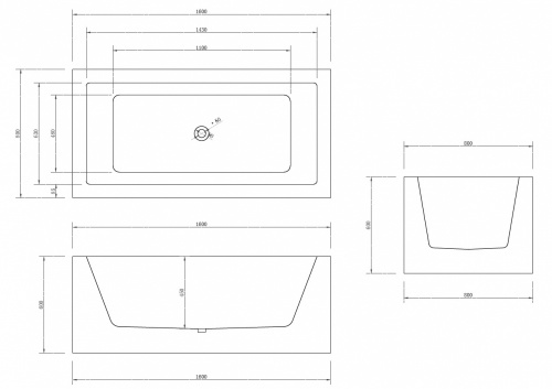 Акриловая ванна ABBER AB9406-1.6 фото 7