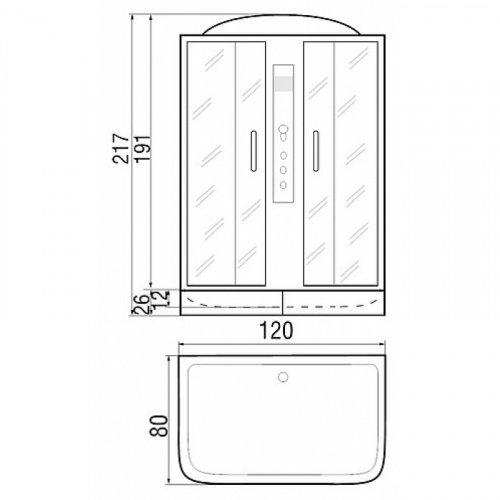 Душевая кабина River  SENA 120/80/24 МТ фото 12