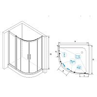 Душевой уголок RGW HO-61(HO-51 + Z-41) Прозрачное 900x1200
