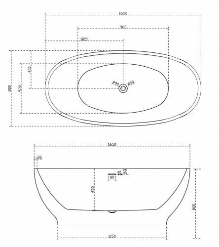 Акриловая ванна ABBER AB9207MB фото 6