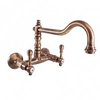 MK402.5/28SM MORAVA RETRO - смеситель кухонный настенный, ЦВЕТ БРОНЗА RAV Slezak