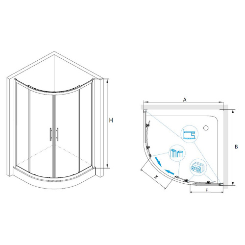 Душевой уголок RGW HO-51 Прозрачное 1000x1000 фото 3