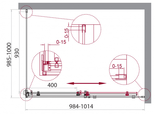Душевой уголок BelBagno ACQUA-A-1-100-C-Cr фото 3