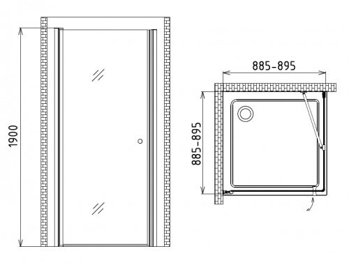 Душевой уголок Gemy New Rockcoco S03171C фото 5