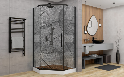 Душевое ограждение Deto  PB 100 Black