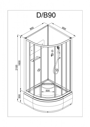 Душевая кабина AvaCan D90 фото 9