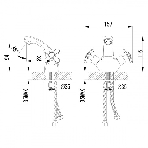 Смеситель для раковины Lemark Partner (LM6546C) фото 4