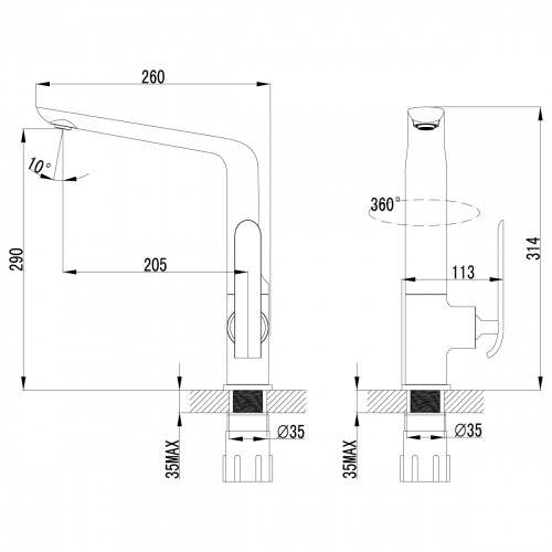 Смеситель для кухонной мойки Lemark Melange (LM4905CW) фото 4