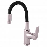 CO119.5/15 COLORADO - смеситель кухонный, (гибкий излив Черный), ХРОМ RAV Slezak