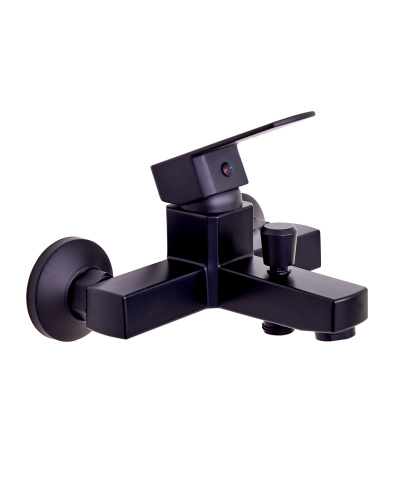 OneLife P06-100b полимерный смеситель для ванны/душа, черный фото 5