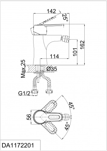 Смеситель для биде Bayern.Hamburg (DA1172201) фото 2
