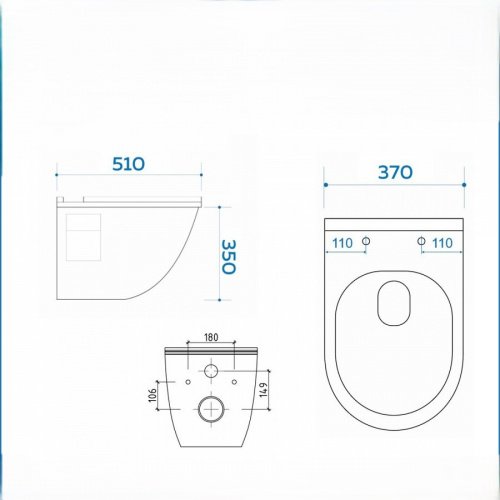 Инсталляция Grohe Rapid SL 38772001+унитаз Alicaness  Juse P1015 безободковый,сиденье микролифт фото 4