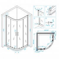 Душевой уголок RGW HO-51 Прозрачное 900x900