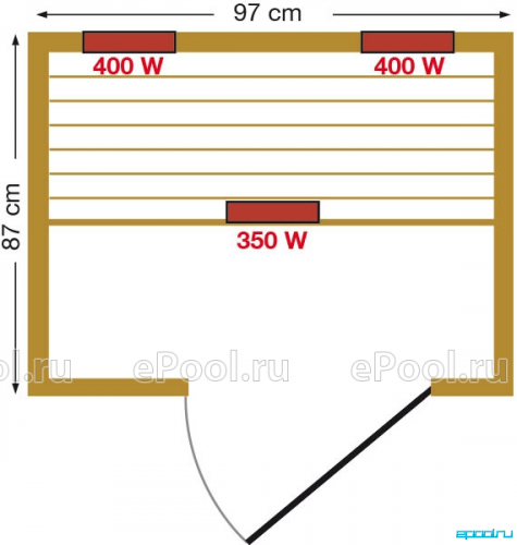 Инфракрасная кабина (сауна) Mountfield Mariana 2 размер 97x87x186 см фото 3