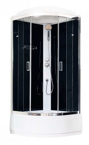 Душевая кабина Royal Bath  RB 90CK5-BT-CH (черное/прозрачное)