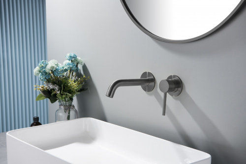 Смеситель для раковины встроенный Timo Saona 2372/18SM черное золото фото 6