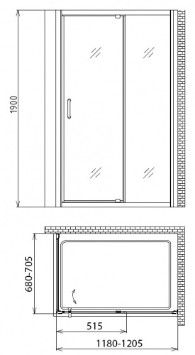 Душевой уголок Gemy Sunny Bay S28191BM-A70M фото 5