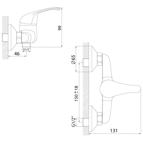 Смеситель для душа Rossinka A (A35-41) фото 2
