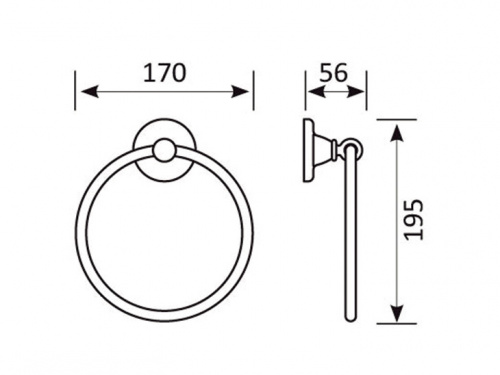 Полотенцедержатель кольцо WSM511 фото 2