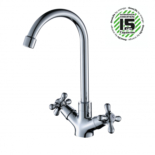 Смеситель для кухни OneLife P03-005cr полимерный фото 3 Смеситель для кухни OneLife P03-005cr полимерный фото 3