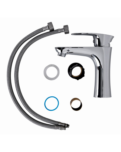 OneLife P09-021cr полимерный смеситель для раковины, хром фото 8