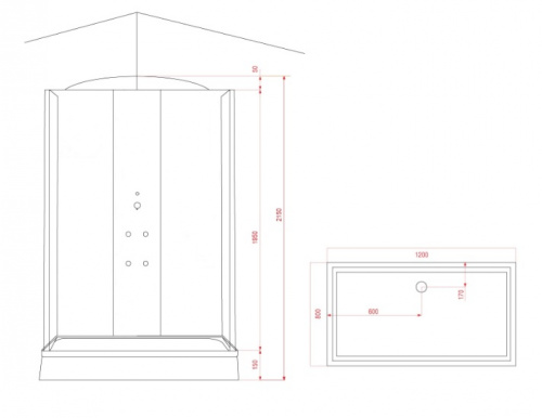 Прямоугольная душевая кабина Arcus AS-119 фото 3