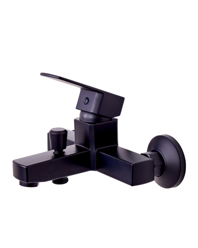 OneLife P06-100b полимерный смеситель для ванны/душа, черный фото 4