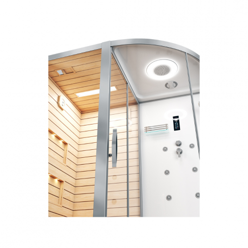 Комбинированная сауна 2в1 Ceruttispa LUGANO-L White 1800x1100x2230 фото 3