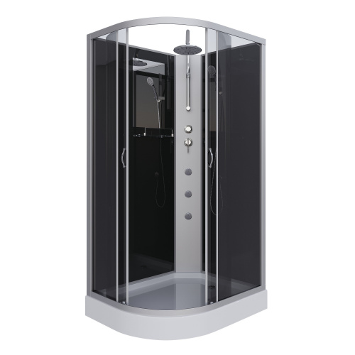Душевая кабина Niagara NG-3512-14RBKTG (1200х800х2100-2400) низкий поддон(13см) стекло ТОНИРОВАННОЕ 3 места фото 2