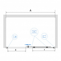 Душевая дверь RGW PA-14B Прозрачное 1600