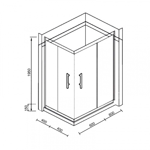 Душевой уголок Parly ZQ121G-R фото 4