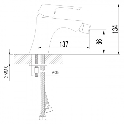 Смеситель для биде Lemark Unit (LM4508C) фото 4